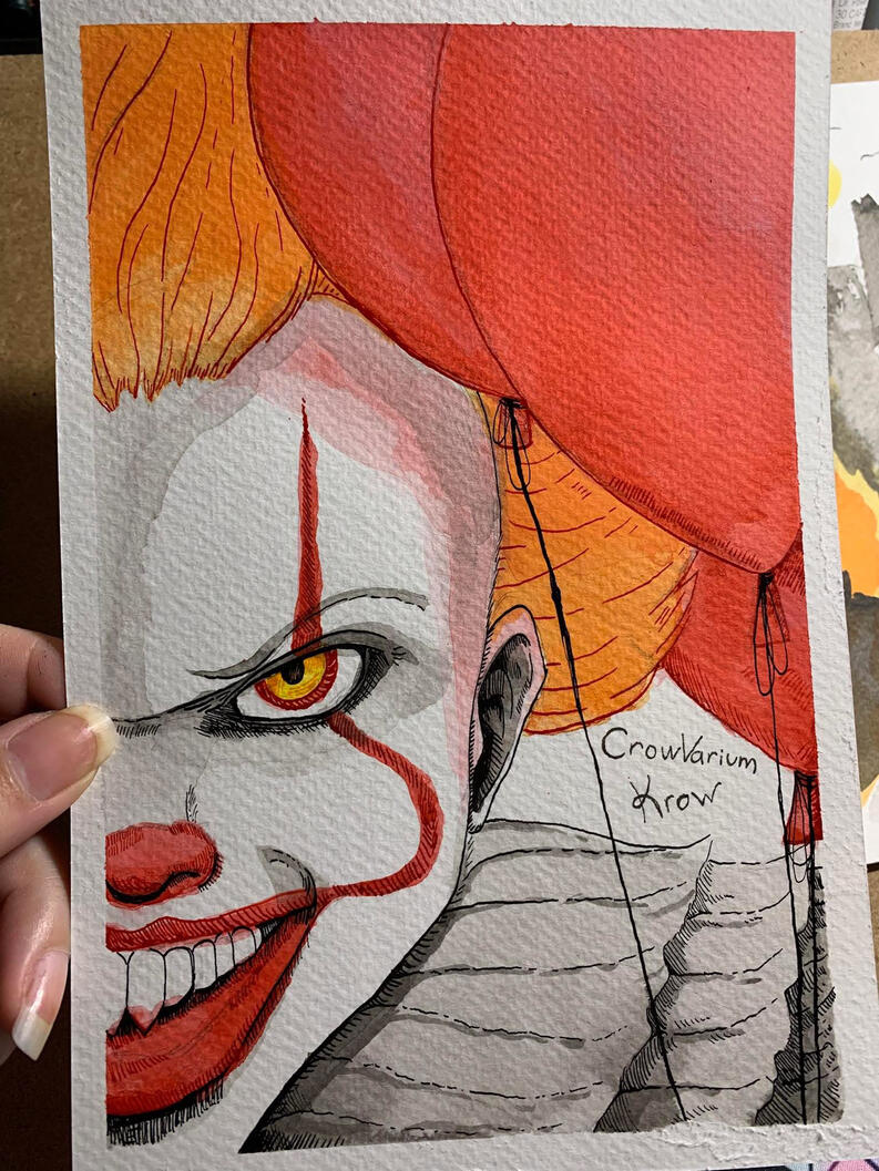 Penny wise ink painting